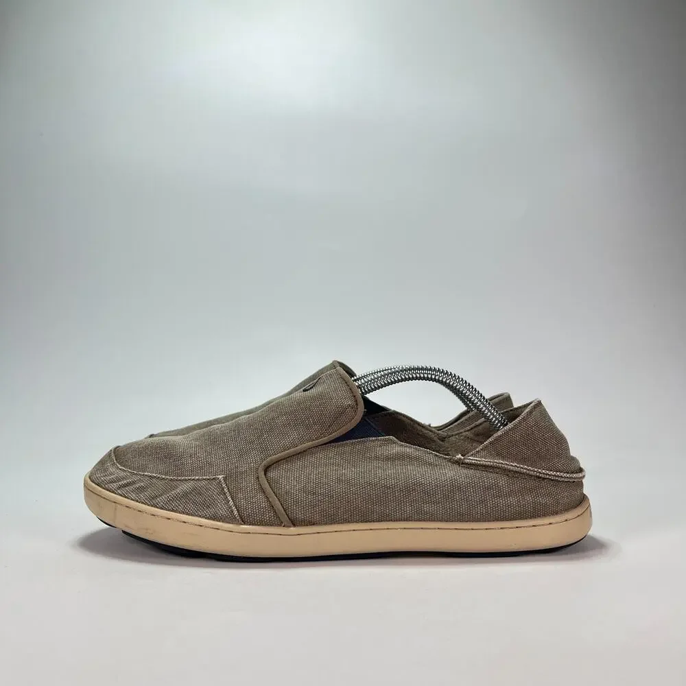 OluKai Nohea Lole Washed Brown Casual Slip On Shoes 10346-101DE Men's Size 11